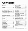 Table of Contents - First Page